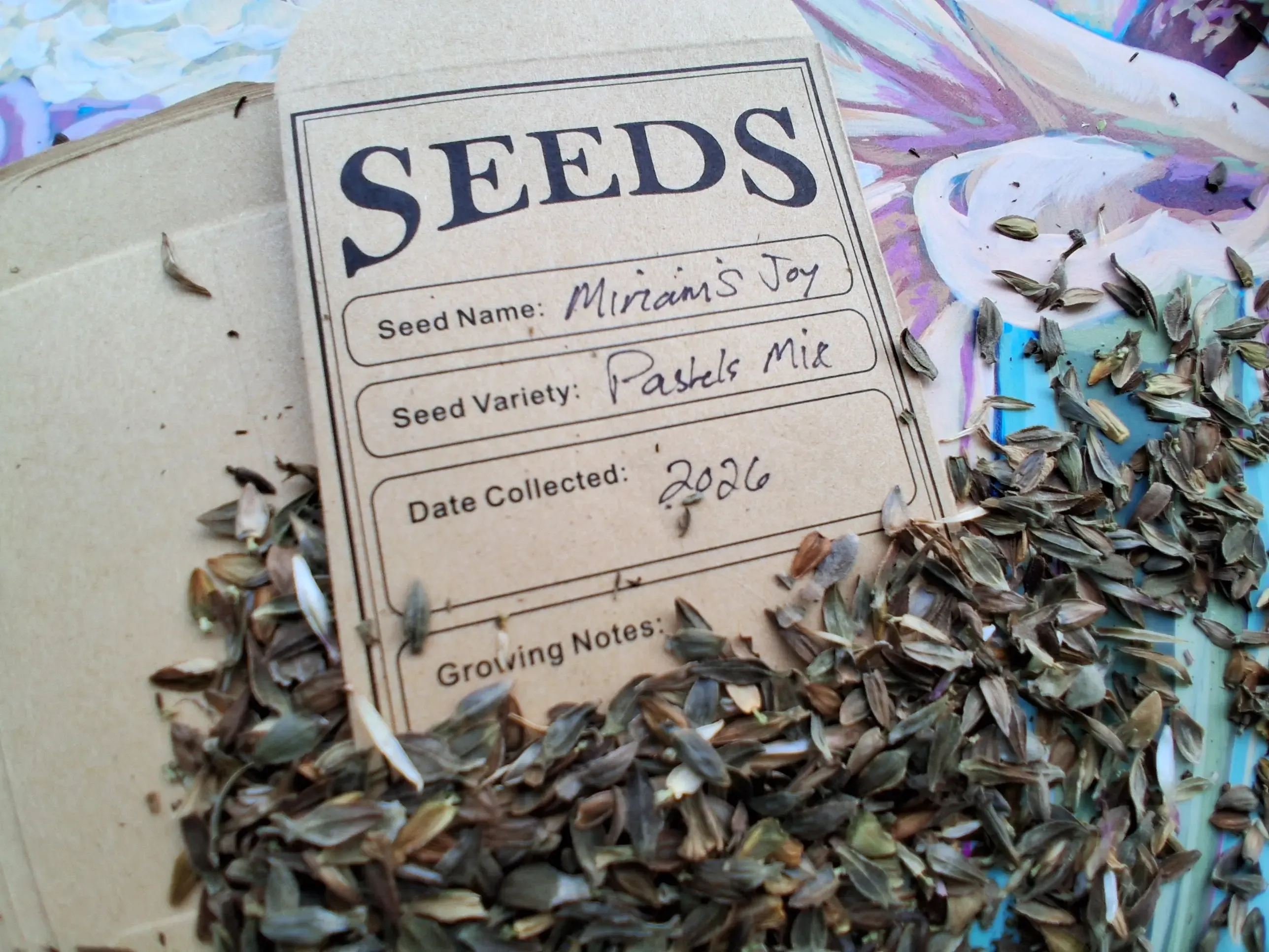 hand - packed envelopes of seeds from my private garden